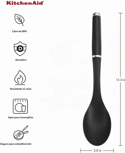 Vista 2 de KitchenAid KE003OHOBA Cuchara Clásica para Rociar, Talla Única, Negro