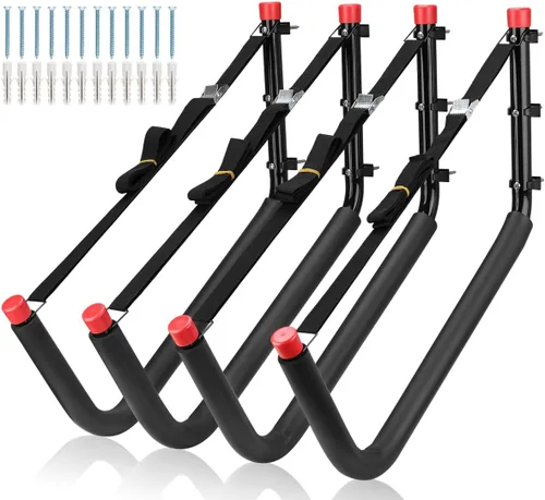 Vista 10 de Kayak Storage Racks, Wall Mount Garage Storage Hooks for Kayaks, SUP, Paddle Boards and Surfboards, Heavy Duty Hangers