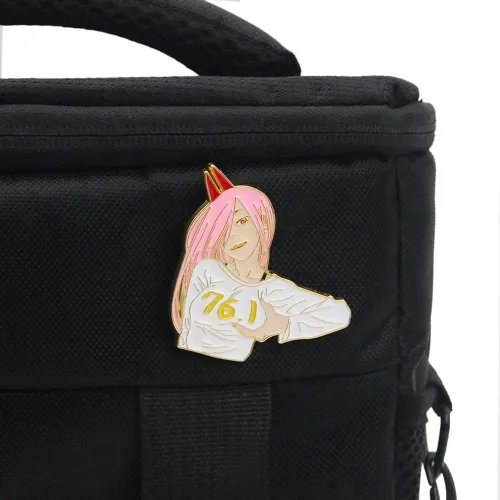 Vista 6 de Anime Chainsaw Pochita Brooch Pins - Makima Pochita Cosplay Enamel Pins - Metal Badge Jewelry Accessory for Backpack Clothes Caps