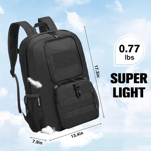 Vista 2 de G4Free Mochila ligera plegable de 30L para viajes de senderismo, mochila plegable resistente al agua para hombres y mujeres (negro)