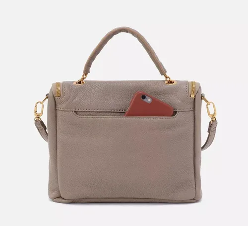 Vista 3 de HOBO Hobo Fern Satchel Velvet Pebbled Leather Graphite Grafito