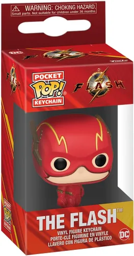 Vista 2 de Funko Pop! - Llavero de DC - The Flash - DC Comics - Llavero novedoso - Mini figura coleccionable - Relleno de calcetines - Idea de regalo