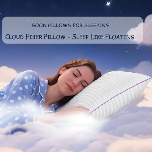 Vista 7 de VAINOC Juego de 2 almohadas de tamaño estándar, transpirables de la colección de hotel para dormir, relleno de microfibra alternativa de plumón