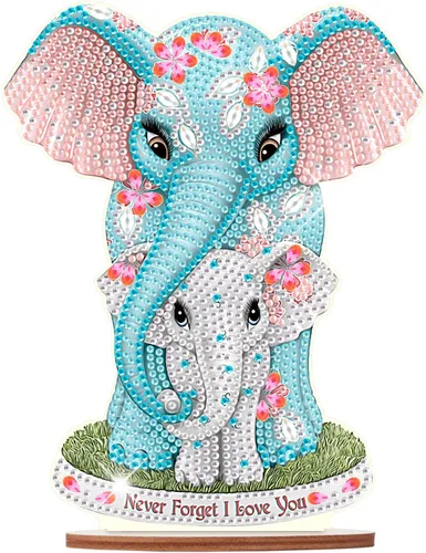 Vista 10 de Kits de adornos de escritorio de pintura de diamante para adultos, ángel mamá, sosteniendo bebé, arte de diamante por números, decoraciones