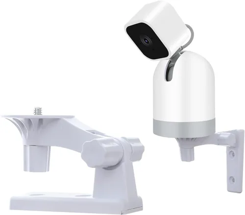 Vista 11 de Soporte de pared ajustable compatible con WYZE Cam Pan V3/V4/V2 Blink Mini cámara panorámica, rotación de ángulos de 180 grados para pared