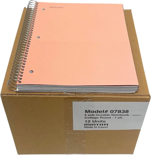 Vista 12 de Mintra Office Cuadernos de Espiral Duraderos, 5 Materias (Hielo Ártico, Rayado Universitario 1pk)