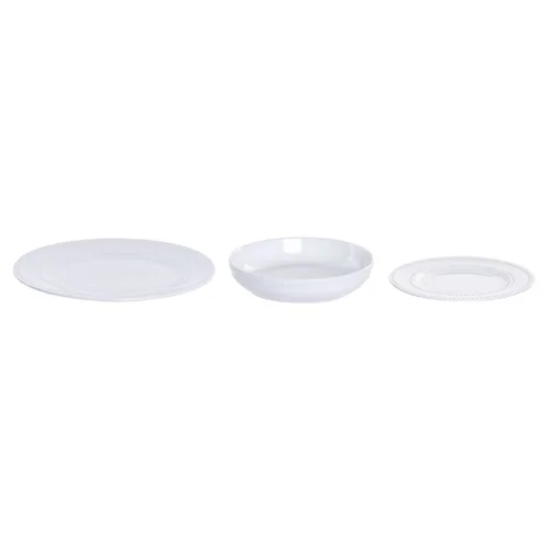 Vista 6 de Set de Vajilla Home ESPRIT Blanco Porcelana Glam 18 Piezas