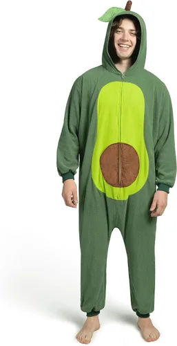 Vista 7 de Spooktacular Creations Unisex Adult Avocado Pajama Plush Costume with Hat for Dress Up Role Play Halloween Costume Green