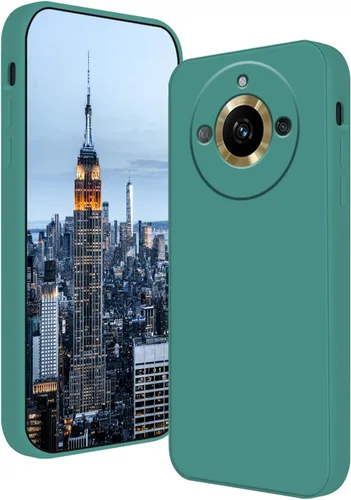 Vista 11 de Funda compatible con Realme 11 Pro Plus de silicona líquida verde oscuro, suave al tacto para Realme 11 Pro Plus, funda delgada de silicona a prueba