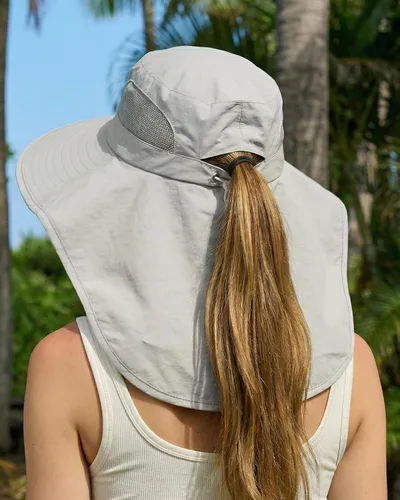 Vista 3 de Sombreros de sol para mujer, protección UV, ala ancha con agujero