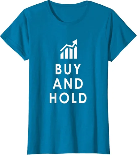Vista 34 de Stocks Investing Buy and Hold Investor T-Shirt Asphalt Grey