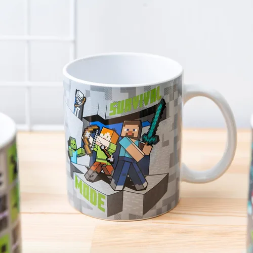 Vista 8 de Zak Designs Minecraft - Juego único de tazas de café de cerámica, tazas de café con mango cómodo para regalos de jugadores, aptas para lavavajillas