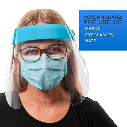 Vista 5 de Salon World Safety Face Shields - Protectores faciales de seguridad ultra transparentes de protección facial completa para proteger los ojos