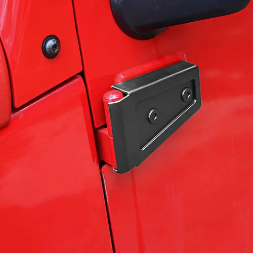 Vista 5 de JeCar Cubiertas de Bisagras de Puerta ABS Accesorios Exteriores para Jeep Wrangler JK JKU 2007-2018, Negro