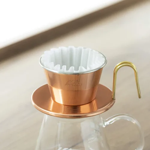 Vista 4 de Karita Kalita - Filtro de papel de café, filtro ondulado, para 1 a 2 personas, 150 hojas (50 x 3), blanco, #22211, elegante, campamento, al aire