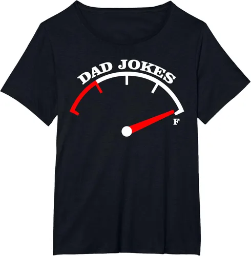 Vista 25 de Día del Padre Dad Jokes Fuel Car Pun Cargando Camiseta Padre, Negro