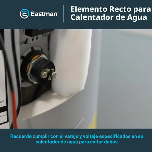 Vista 6 de Eastman Elemento calentador de agua eléctrico recto de 120 V x 1500 W de alta densidad, elemento de calentamiento de agua caliente con funda