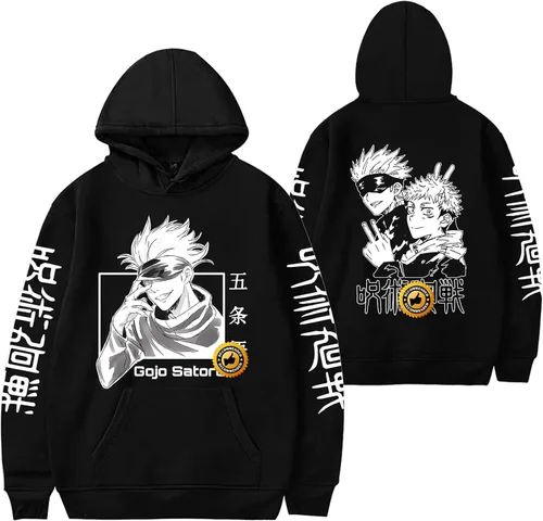 Vista 3 de GIYEA Sudadera con capucha unisex con estampado 3D de anime con capucha de manga larga