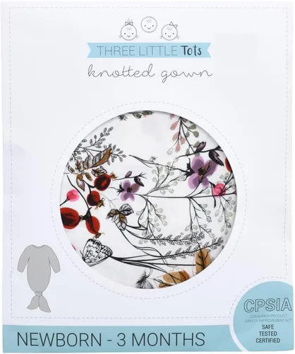 Vista 84 de Three Little Tots Vestido de corbata anudada para bebé recién nacido - Bebé