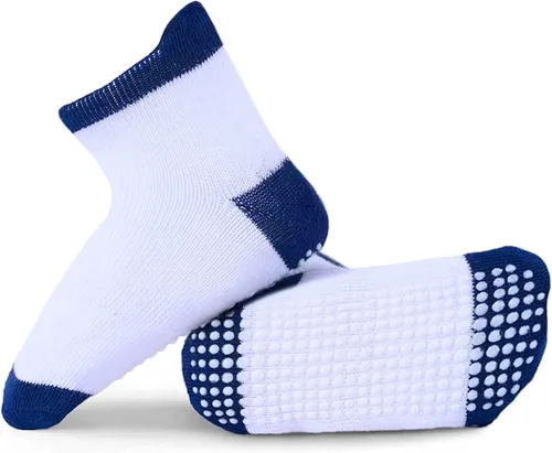 Vista 3 de SOCKFUN Calcetines para bebés con agarre, 6 pares, calcetines para bebés y niños pequeños
