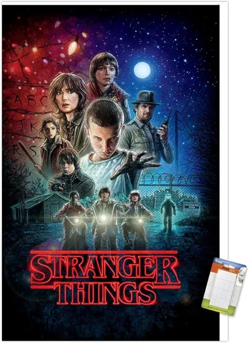 Vista 14 de Trends International Netflix Stranger Things - Póster de pared de una hoja, 14.725 x 22.375 pulgadas, versión enmarcada de madera de granero