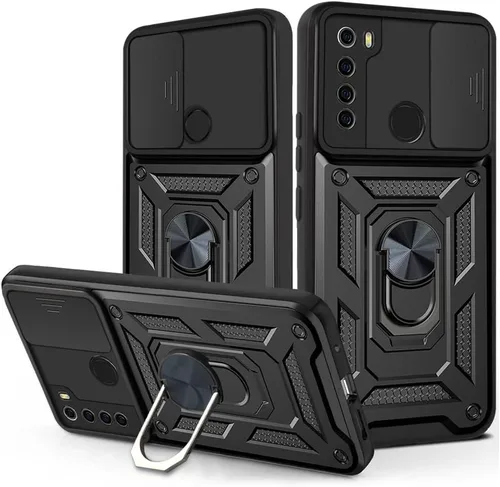 Vista 126 de Compatible con Tecno Pova Neo 2 Bracket Shell, con cubierta deslizante para lente de cámara compatible con Tecno Pova Neo 2 LG6n Case Negro
