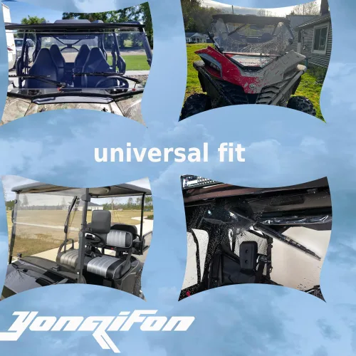 Vista 5 de Kit de limpiaparabrisas manual para carrito de golf, universal con limpiaparabrisas utilitario de 15.7 pulgadas, funciona a mano, compatible