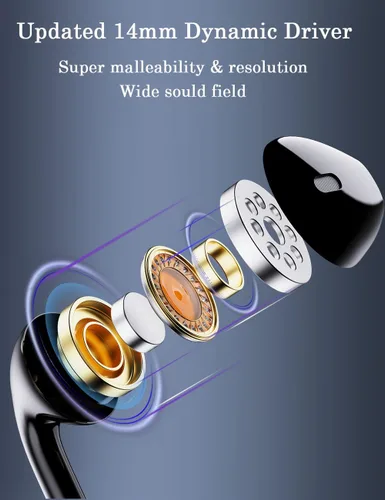Vista 5 de DUKABEL Auriculares USB con cable, auriculares USB con micrófono para PCPS4PS5, auriculares estéreo intrauditivos de 6 pies con control de volumen