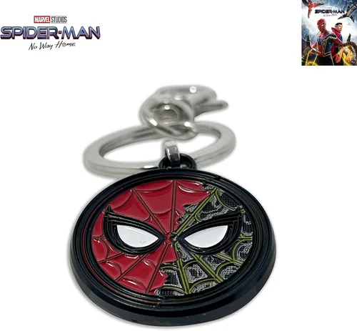 Vista 7 de Llavero oficial de Spider-Man Split Mask, NO Way Home Marvel Studios con licencia de Spider-Man Marvel Legends
