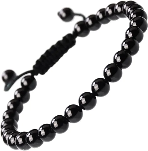 Vista 42 de MASSIVE BEADS - Pulseras ajustables unisex de cuentas de cristal de piedras preciosas con poder curativo natural, de macramé Piedras de 7 chakras