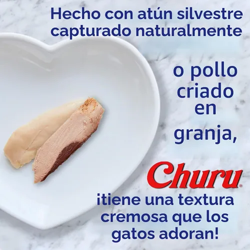 Vista 8 de INABA - Golosinas Churu para gatos, puré cremoso para gatos, sin cereales, que se puede lamer y exprimir / suplemento con vitamina E y taurina, 0.5