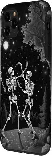 Vista 2 de Funda estética para iPhone 11 Pro Max, diseño de esqueleto gótico y grunge para Halloween