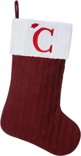 Vista 71 de Medias de Navidad personalizadas de 19 pulgadas con iniciales bordadas, medias de Navidad de punto negro para decoraciones de vacaciones familiares