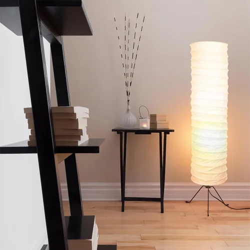 Vista 9 de Pantalla de pie – Lámpara de pie de papel de estilo nórdico para sala de estar, dormitorio, decoración de hotel, 36, 22 x 8, 66 pulgadas, cubierta