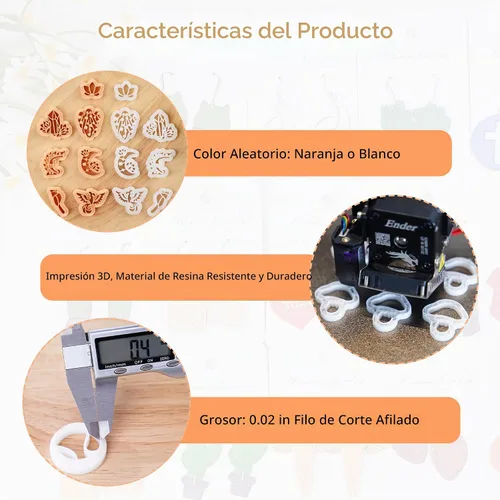Vista 6 de Puocaon Cortadores de aretes de arcilla básica, 21 piezas de cortadores de arcilla polimérica, juego de cortadores de joyas de arcilla geométrica