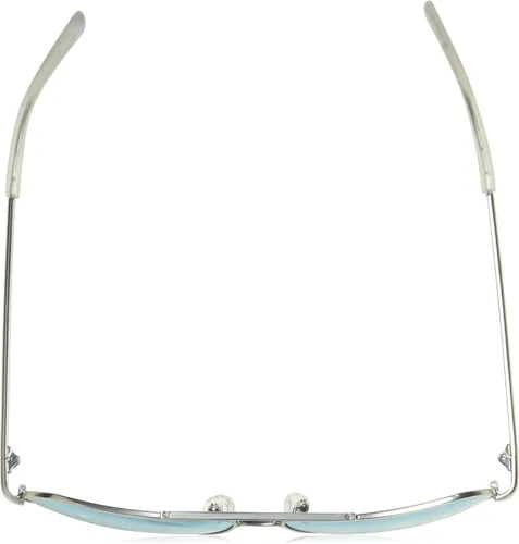 Vista 5 de Nautica N4636SP - Gafas de sol de aviador para hombre, color plateado mateazul espejo polarizado, 2.362in, Plata mateEspejo azul polarizado