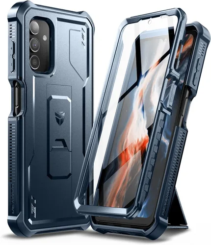 Vista 8 de Dexnor Funda para Samsung Galaxy A13 5G, [Protector de pantalla y soporte integrados] Protección de grado militar pesado a prueba de golpes