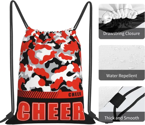 Vista 59 de Mochila con cordón impermeable para gimnasio, bolsas con cordón, bolsa de cuerda deportiva, mochila de camuflaje, Bolsas con cordón Cheer - Bolsas