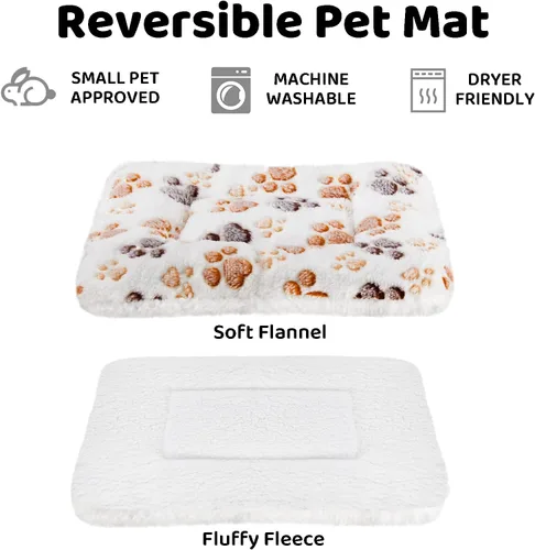Vista 6 de Amakunft Tapete de cama lavable de conejillo de indias, 2 piezas, almohadilla de invierno de conejo para interiores, colchones cálidos de cama