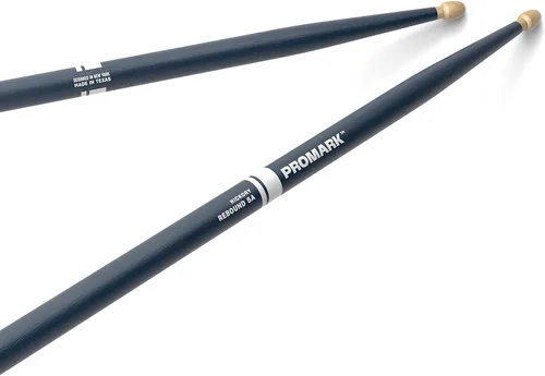Vista 11 de Promark American Hickory Classic 5A - Baquetas de nogal americano, punta de bellota, azul - Par individual