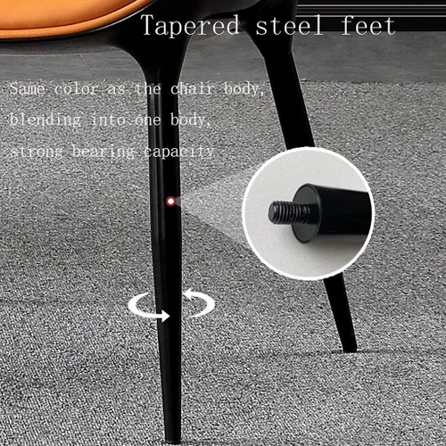 Vista 8 de LICOME Modern Modern Design Dining Chairs Kitchen Living Room Chairs Leather High Back Padded Soft Seat Accent Chairs Tapered Steel Feet Easy to