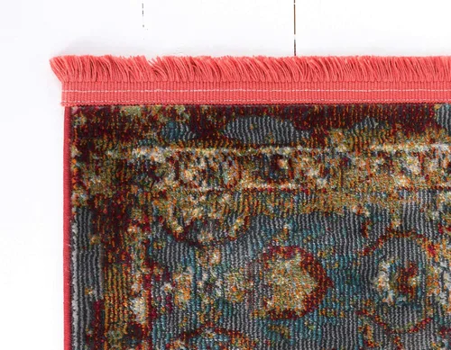 Vista 8 de Unique Loom Baracoa Collection Bright Tones Vintage - Alfombra roja tradicional (2 pies 2 pulgadas x 3 pies)