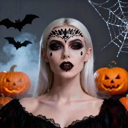 Vista 5 de Black Face Jewels se adhieren a los accesorios del festival, diamantes de imitación del tatuaje de la cara de Halloween para el maquillaje, joyas