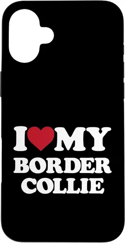 Vista 22 de iPhone 16 I Love My Border Collie - I Heart My Border Collie Case