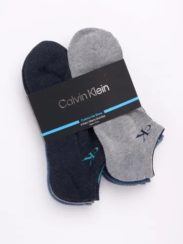 Vista 141 de Calvin Klein Calcetines para hombre, mezcla de algodón, acolchados, sin talla, forro de calcetines atléticos (6 unidades)