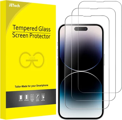 Vista 10 de JETech Protector de pantalla para iPhone SE 3/2 (edición 2022/2020), 4.7 pulgadas, película de vidrio templado, paquete de 3