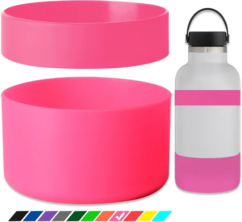 Vista 18 de Greant Funda protectora doble para botella de agua compatible con Hydro Flask, funda flexible de silicona compatible con funda Hydroflask, funda