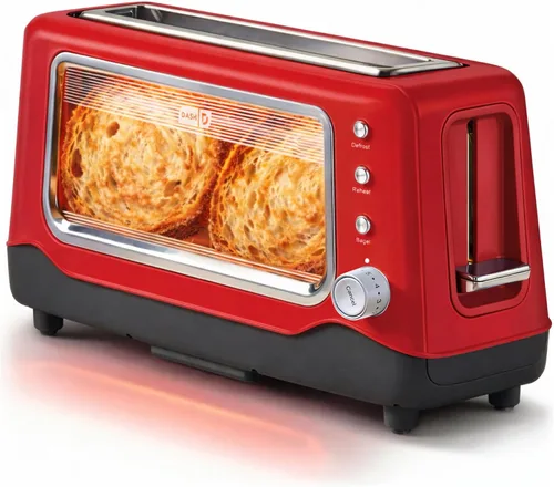 Vista 9 de DASH Tostadora con ventana transparente - Diseño compacto con 7 niveles de tueste y ventana transparente, tostador grande de ranura extra ancha