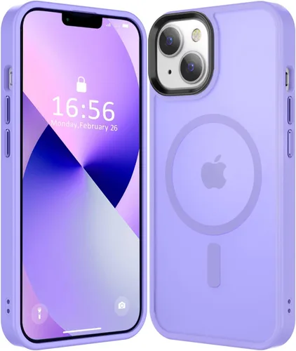 Vista 31 de Fuerte magnético para iPhone 11, compatible con Magsafe, [resistente a caídas de 13 pies] Funda trasera translúcida mate con sensación de piel