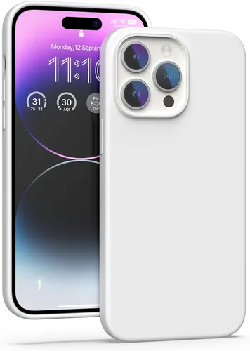 Vista 118 de Funda de silicona líquida compatible con iPhone 12 Pro Max 6.7 pulgadas, funda de gel de protección completa con forro de microfibra, funda